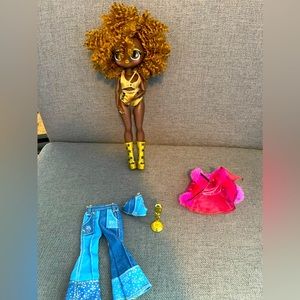LOL Movie Magic Studio Agent Soul rare HTF Doll Gold Afro with accessories